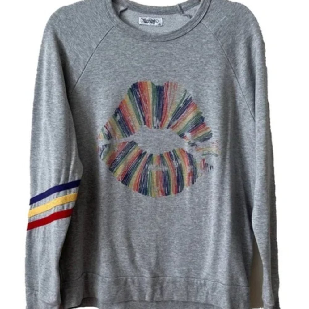Lauren Moshi Beverly Hills xs lips sweatshirt 👄 💋 🌈 - Picture 2 of 7